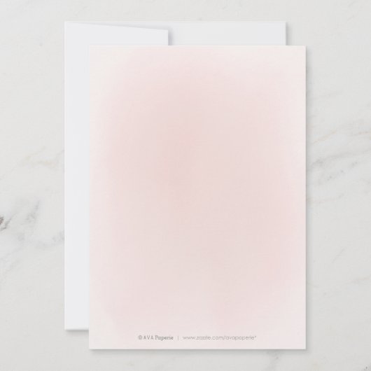 スパークルバラ金ゴールドグリッターと結婚フローラ 招待状 (裏面)