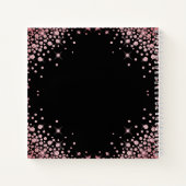 スパークルバラ金ゴールドグリッター60th誕生日ゲストブック ノートブック (裏面)