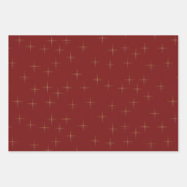 スパークルパターンブラックパイングレン ラッピングペーパーシート