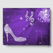 スパークルヒールトパープルディスコボール誕生日 ゲストブック (裏面)