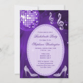 スパークルヒール紫ディスコボールバチェロレッテ 招待状 (裏面)