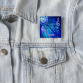 スパークルヒール青ディスコボール誕生日ありがとう 缶バッジ (インサイチュ)