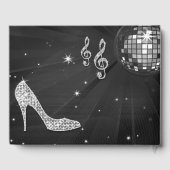 スパークルヒール黒ディスコボール誕生日 ゲストブック (裏面)