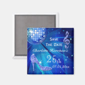 スパークルヒール25歳の誕生日Save The Date マグネット (正面/裏面)