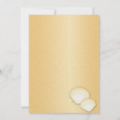 スパークルビーチの貝殻とヒトデ 招待状 (裏面)