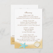 スパークルビーチシーシェルアクア結婚ズインディナーリー エンクロージャーカード (正面/裏面)