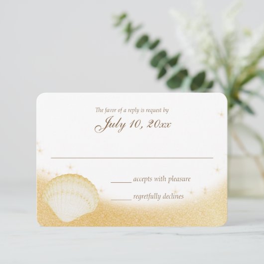 スパークルビーチシー結婚シェルの反応 出欠カード (スタンド正面)