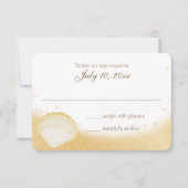 スパークルビーチシー結婚シェルの反応 出欠カード (正面)