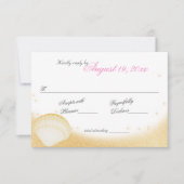 スパークルビーチ貝殻とヒトデ反応 出欠カード (正面)