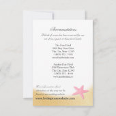 スパークルビーチ シェル ピンク ウェディング インフォメーションカード 招待状 (裏面)