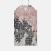 スパークルピガーリーックブラック金ゴールド女性のカーボーイ牛革 ギフトタグ (裏面)