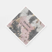 スパークルピガーリーックブラック金ゴールド女性のカーボーイ牛革 スタンダードランチョンナプキン (角)