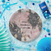 スパークルピガーリーックブラック金ゴールド女性のカーボーイ牛革 ペーパープレート (パーティー)