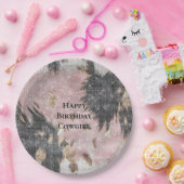 スパークルピガーリーックブラック金ゴールド女性のカーボーイ牛革 ペーパープレート (パーティー)