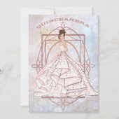 スパークルピフォーマルンクと金ゴールドアップド 招待状 (正面)