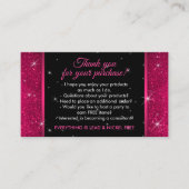 スパークルピンククラウンジュエリーアクセサリー 名刺 (正面)