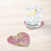 スパークルピンククリーム金ゴールド女性のカーボーイ牛革誕生日 ペーパーコースター (インサイチュ)