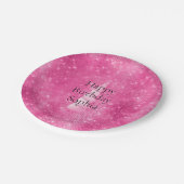 スパークルピンクグレームユニコーン誕生日 ペーパープレート (アングル)