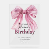 スパークルピンクコケットボウ1st アクリルサイン (正面)