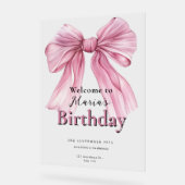 スパークルピンクコケットボウ1st アクリルサイン (傾斜)