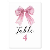 スパークルピンクコケットボウ1st テーブルナンバー (正面)