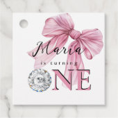 スパークルピンクコケットボウ1st フェイバータグ (正面)