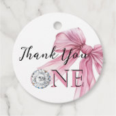 スパークルピンクコケットボウ1st フェイバータグ (正面)