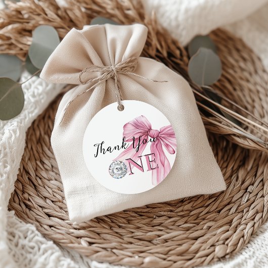 スパークルピンクコケットボウ1st フェイバータグ