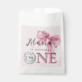 スパークルピンクコケットボウ1st フェイバーバッグ (正面)