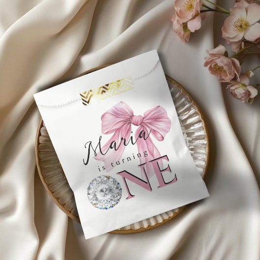 スパークルピンクコケットボウ1st フェイバーバッグ