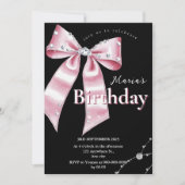 スパークルピンクコケットボウ1st 招待状 (正面)