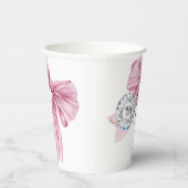 スパークルピンクコケットボウ1st 紙コップ (右)