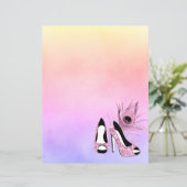 スパークルピンクパンプスファンシースクラップブック紙 (スタンド正面)