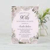 スパークルピンクフローラ90th誕生日パーティー 招待状 (スタンド正面)