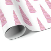 スパークルピンクホワイトグレームユニコーン誕生日 ラッピングペーパー (ロールコーナー)