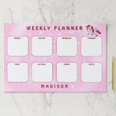 スパークルピンク背景とユニコーン ペーパーパッド (インサイチュ)