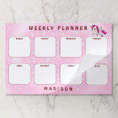 スパークルピンク背景とユニコーン ペーパーパッド (折り畳み)