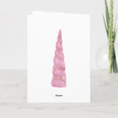 スパークルピンク金ゴールドグレームユニコーン誕生日 カード (裏面)