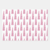 スパークルピンク金ゴールドグレームユニコーン誕生日 ラッピングペーパーシート (正面2)