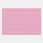 スパークルピンク金ゴールドグレームユニコーン誕生日 ラッピングペーパーシート (正面)