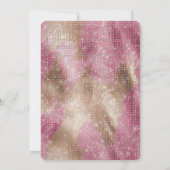 スパークルピンク金ゴールド女性のカーボーイ牛革誕生日 招待状 (裏面)