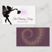 スパークルフェアリーのメイドハウスクリーニングサービス 名刺 (正面/裏面)