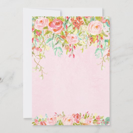 スパークルフェアリーエンチャントガーデン誕生日 招待状 (裏面)