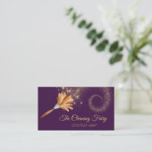 スパークルフェアリー羽毛ダスター清掃サービス 名刺 (スタンド正面)