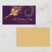 スパークルフェアリー羽毛ダスター清掃サービス 名刺 (正面/裏面)