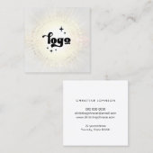 スパークルフェイクデザインのロゴ スクエア名刺 (正面/裏面)