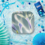 スパークルフラワー紙プレート ペーパープレート (パーティー)