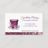 スパークルフローラバケット清掃サービス 名刺 (正面)