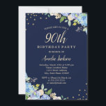 スパークルフローラブルー90th誕生日パーティー 招待状<br><div class="desc">リトルかわいらしベイリー店でフローラ誕生日招待状をもっと！</div>