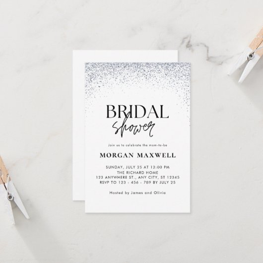 スパークルブライダルシャワーディスコ 招待状 (正面/裏面インサイチュ)